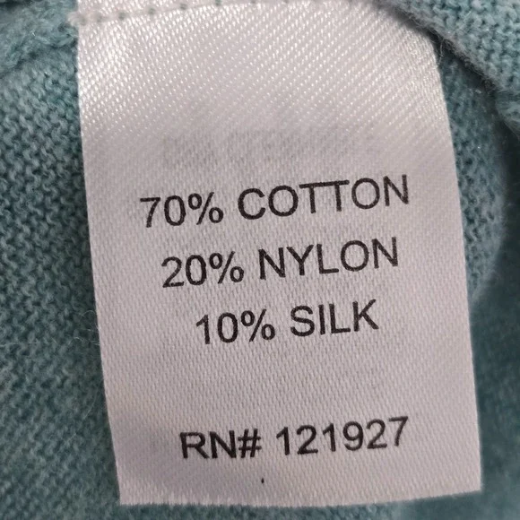 Johnnie O Quarter Zip Sweater Cotton Silk Blend Athleisure Size M Green Golf - Picture 6 of 14